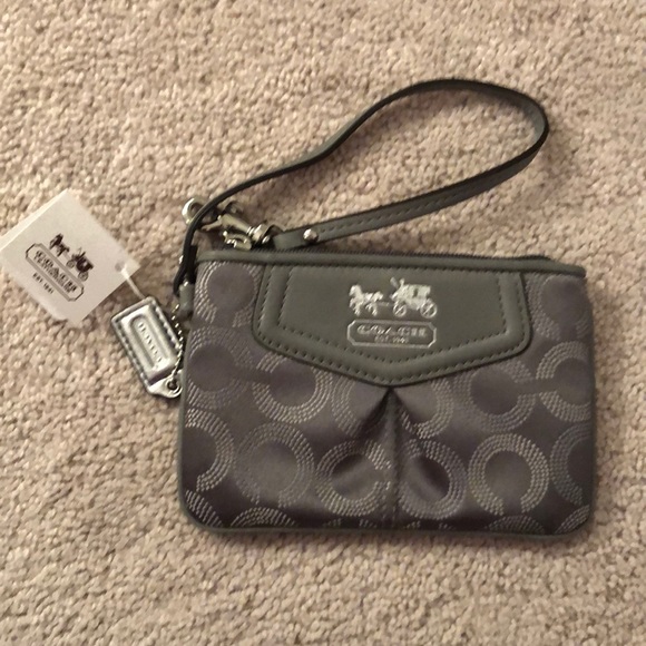 Grey mini coach wristlet - Picture 1 of 3